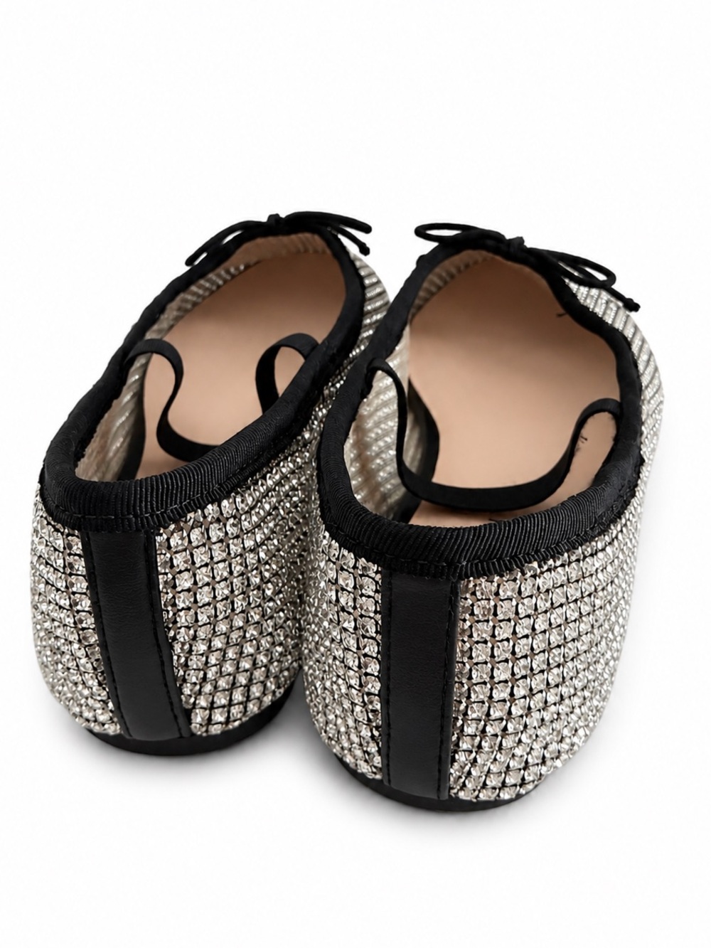 Loeffler Randall Leonie Crystal silver Mesh Mary Jane ballet glam Flats size 6 - Picture 5 of 6